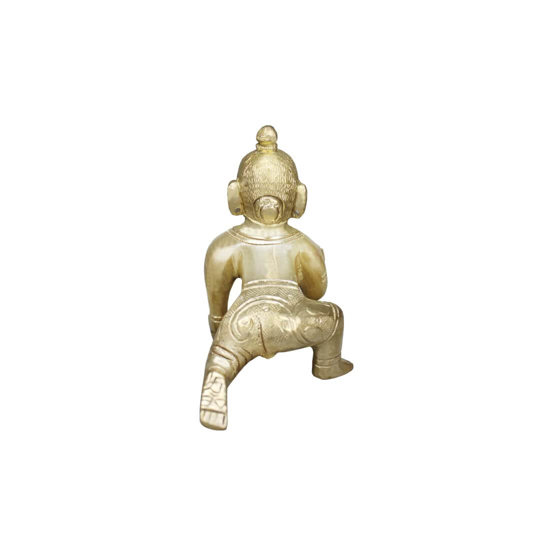 ROYALSTUFFS Brass Laddoo Gopal, Baby Krishna,Idol Statue Sculpture, Brass Laddu Gopal Kishan, Thakurji Murti Idol Statue, Laddu Gopal Idol, Bal Gopal Murti | Weight - 530 Grams