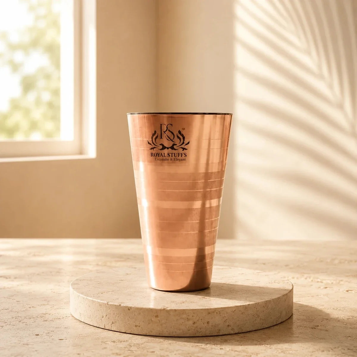 650 ML Pure Copper Water Drinking Glass | Handmade Copper Tumbler for Daily Hydration
