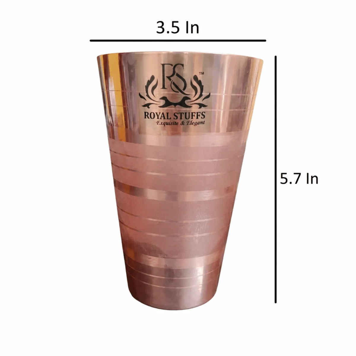 650 ML Pure Copper Water Drinking Glass | Handmade Copper Tumbler for Daily Hydration