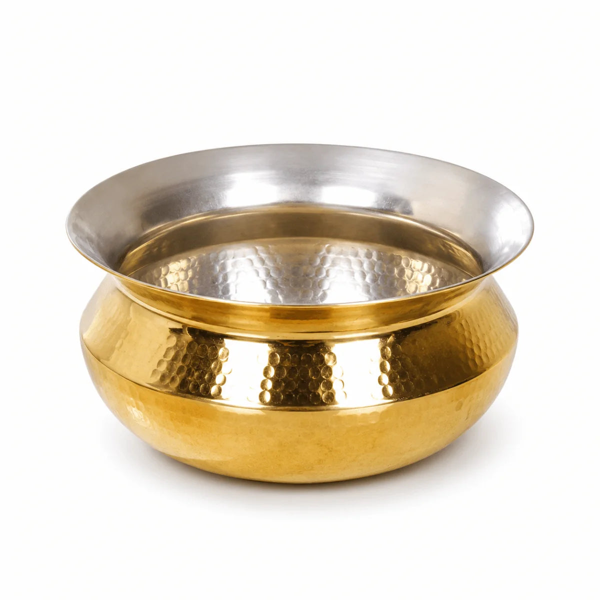 Handcrafted Brass Sipri Handi with Tin Lining – Traditional Heavy Bottom Cooking Vessel