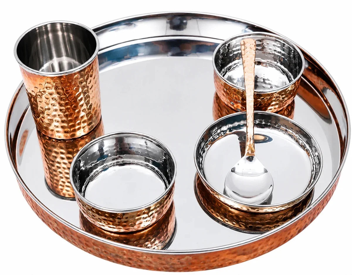 Copper Plated Stainless Steel Dinner Set