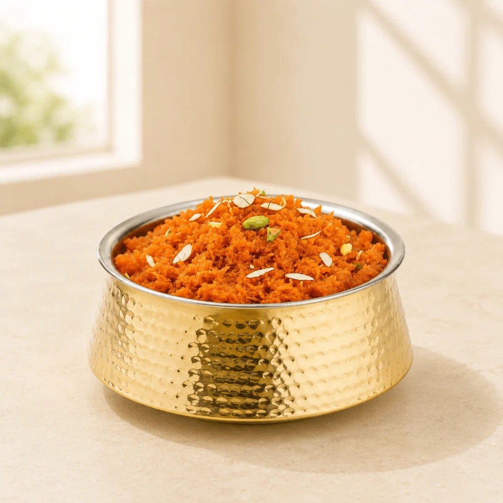 Hammered Brass Biryani Pot (Handi) with Tin Coating & Lid – Traditional Heavy Brass Cooking Vessel | 3 Sizes | RoyalStuffs