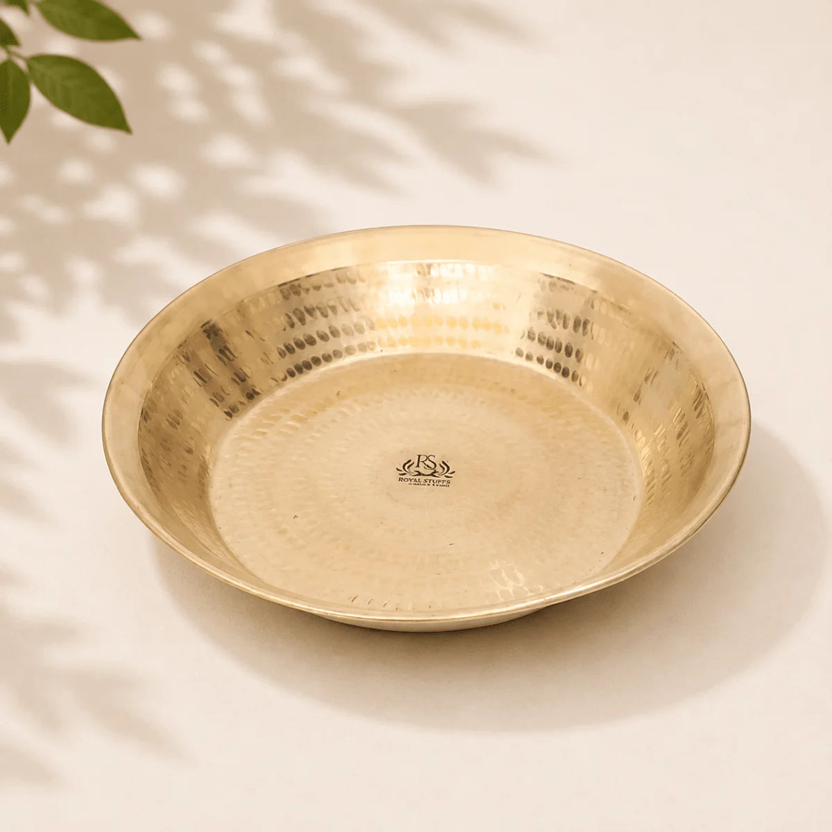 Handcrafted Hammered Brass Paraat – Traditional Dough Kneading Plate