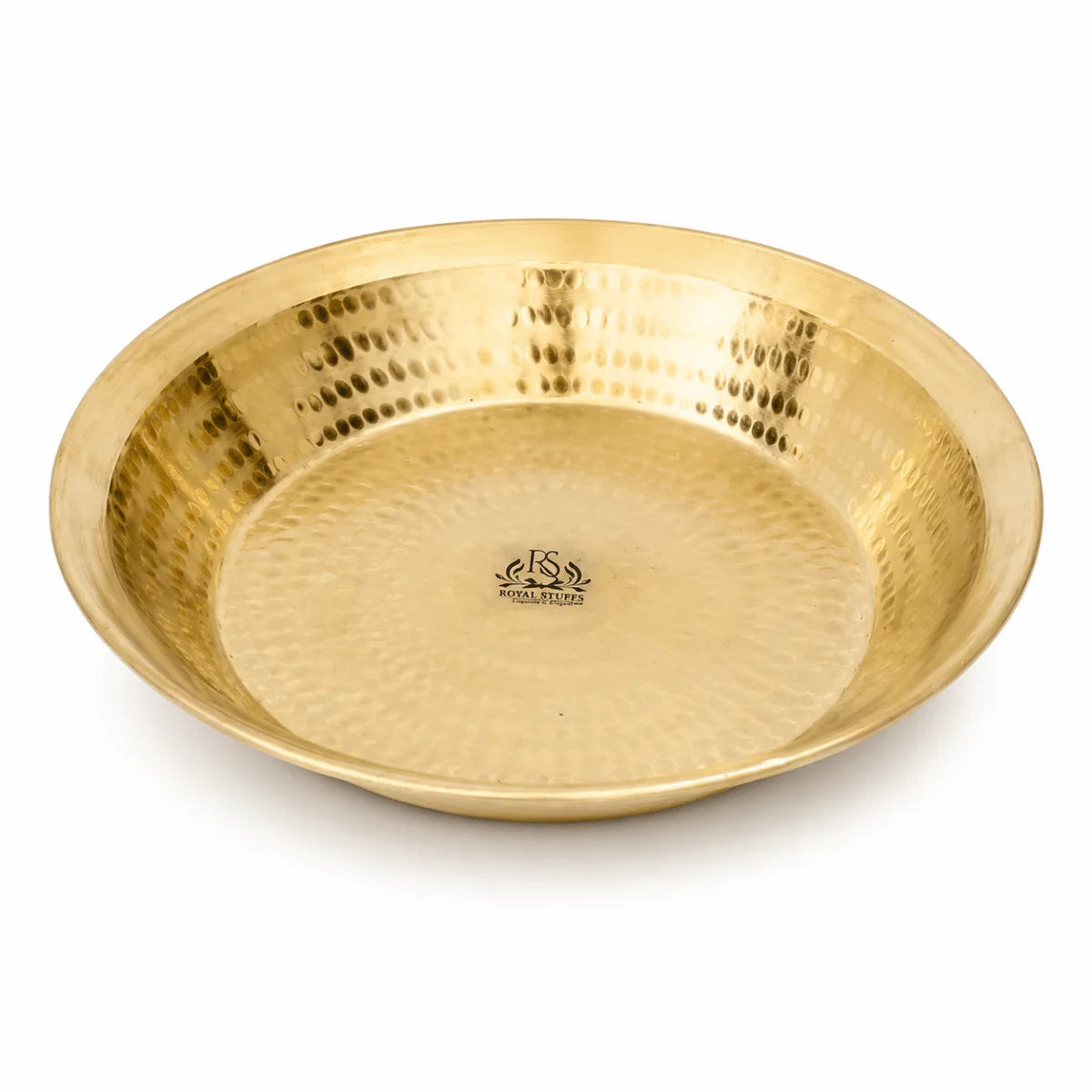 Handcrafted Hammered Brass Paraat – Traditional Dough Kneading Plate