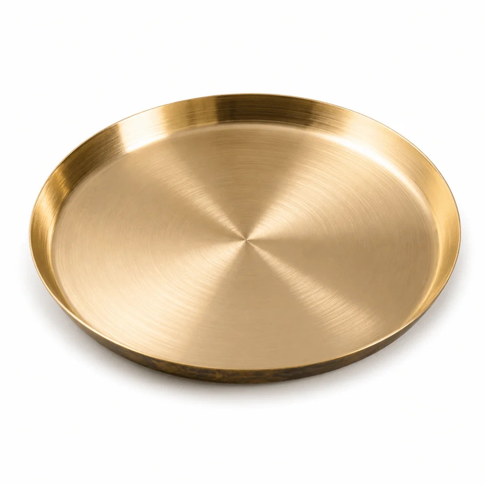 Handmade Pure Kansa Thali (Bronze Plate) for Traditional Dining | Royal Stuffs