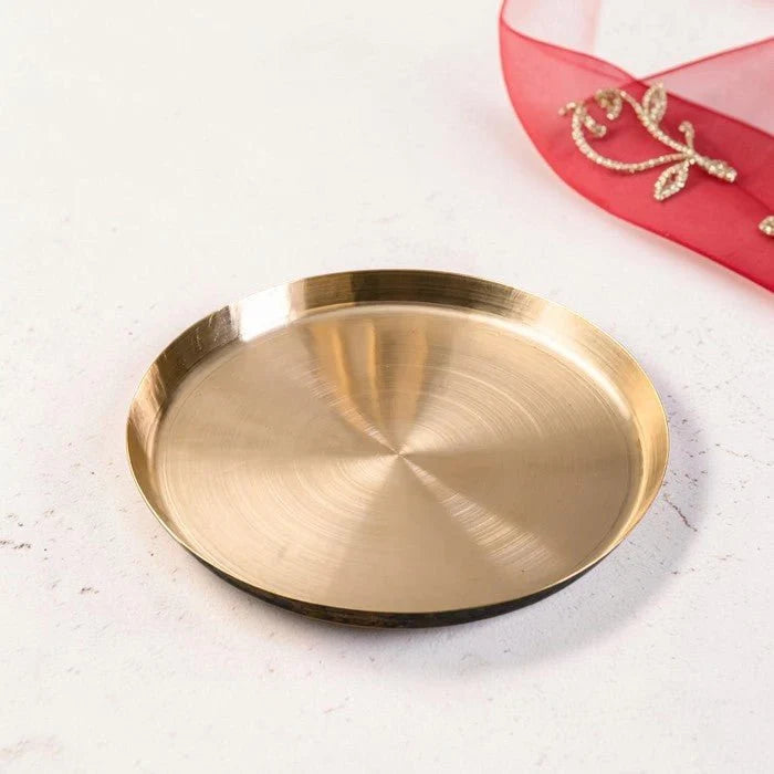 Handmade Pure Kansa Thali (Bronze Plate) for Traditional Dining | Royal Stuffs