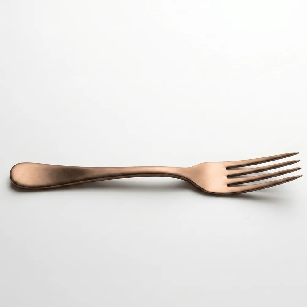 RoyalStuffs Handmade Pure Kansa Fork – 5.8 Inch Traditional Bronze Dining Fork