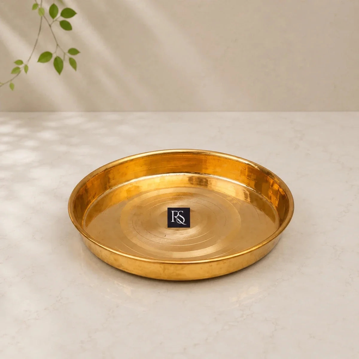 Traditional Design Pure Copper Plate with Circular Ring Design -10 inch Diameter