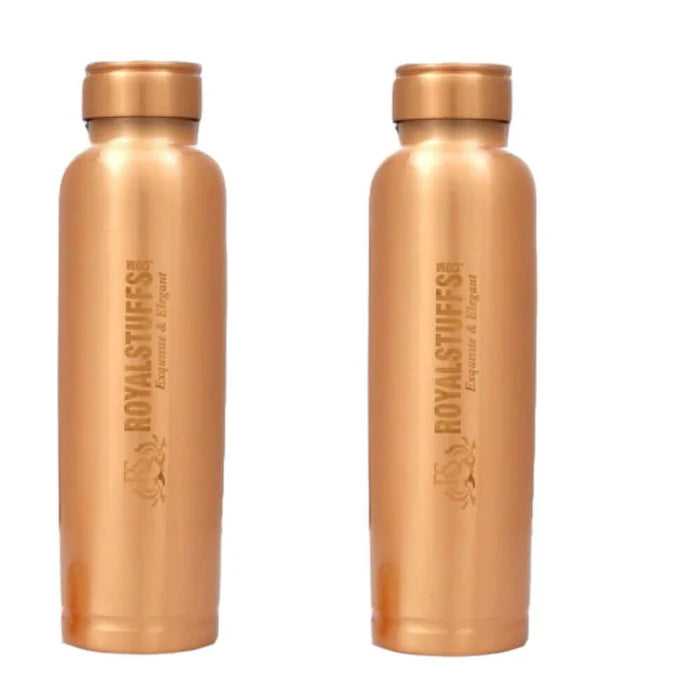 RoyalStuffs 12 Liter Pure Copper Water Dispenser Set – Hammered Copper Storage Tank with 4 Tumblers & 2 Bottles