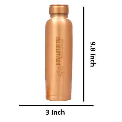 Pure Copper Water Bottle 900ml – Seamless Leak-Proof Premium Drinkware