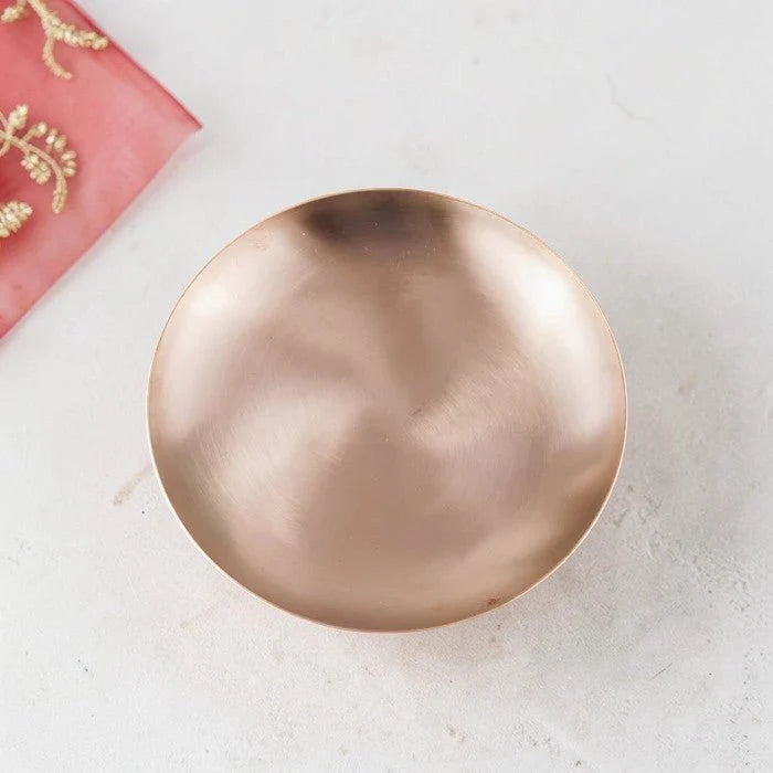 10.5 Inch Pure Kansa Plate | Matt Finish Bronze