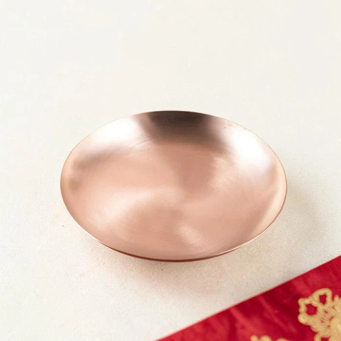 10.5 Inch Pure Kansa Plate | Matt Finish Bronze