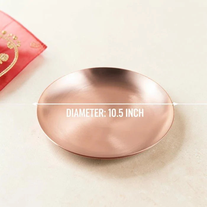 10.5 Inch Pure Kansa Plate | Matt Finish Bronze