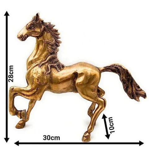 Brass Running Horse Statue 11 Inch – Premium Decorative Showpiece
