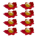 Heavy Weight Big Brass Diya Set of 8 Festive Diwali Puja Candle Tea Light Holder Flower Petal Oil Lamp for Home Temple Office Decoration Table Diya Return Gift Item – 800 Gram