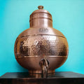 RoyalStuffs 100% Pure Copper 5 Litre Matka with Brass Tap Hand Hammered Handcrafted Copper Water Dispenser