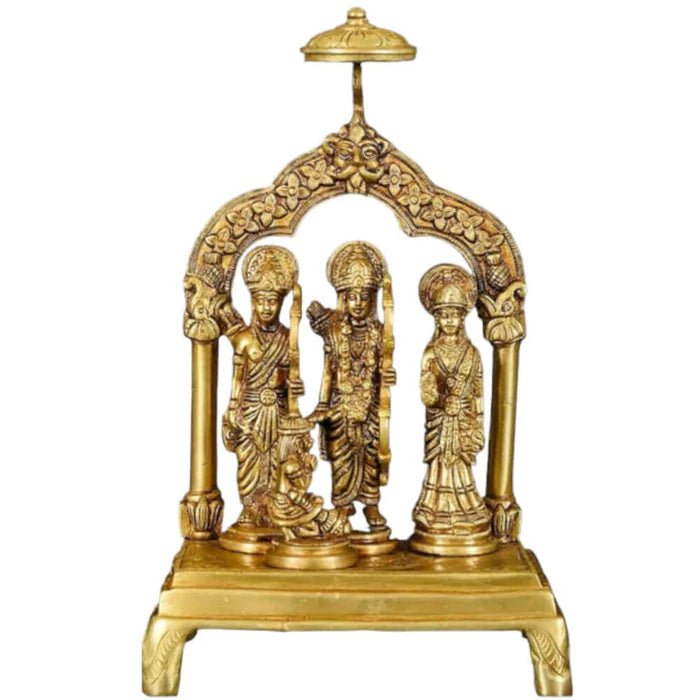 9 Inch Rama Durbar in Brass – Handmade Premium Spiritual Idol Décor