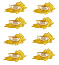 RoyalStuffs Heavy Brass Diya Set of 8 – Festive Flower Petal Oil Lamps for Diwali, Pooja & Home Décor