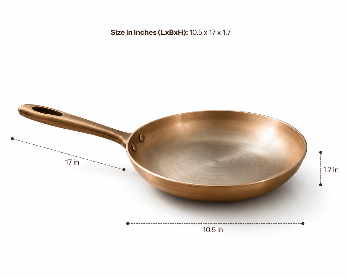 10.5 Inches Pure Bronze Fry Pan