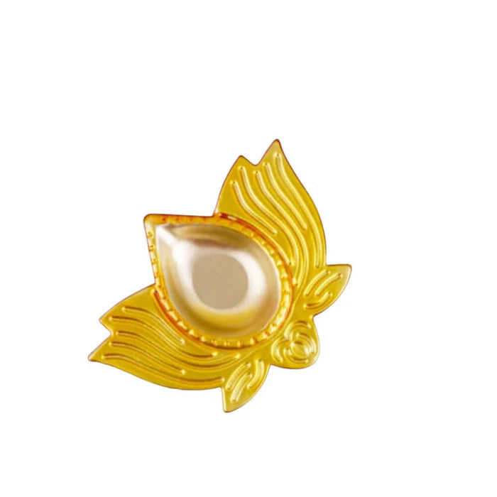 RoyalStuffs Heavy Brass Diya Set of 8 – Festive Flower Petal Oil Lamps for Diwali, Pooja & Home Décor