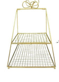 ROYALSTUFFS Two Tier Metal Basket (15 Inch)