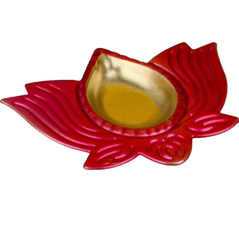 Heavy Weight Big Brass Diya Set of 8 Festive Diwali Puja Candle Tea Light Holder Flower Petal Oil Lamp for Home Temple Office Decoration Table Diya Return Gift Item – 800 Gram
