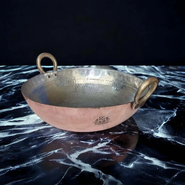 Hammered Copper Kadai – Multi Purpose Traditional Cooking Kadhai (2 Litre)