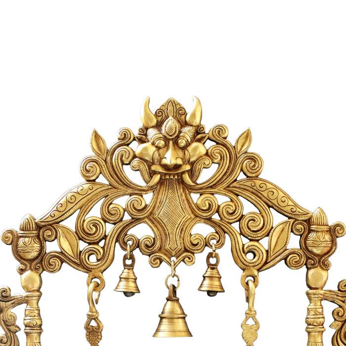 Royal Brass Ganesha Idol on Jhula – 66 cm Handcrafted Temple Decor