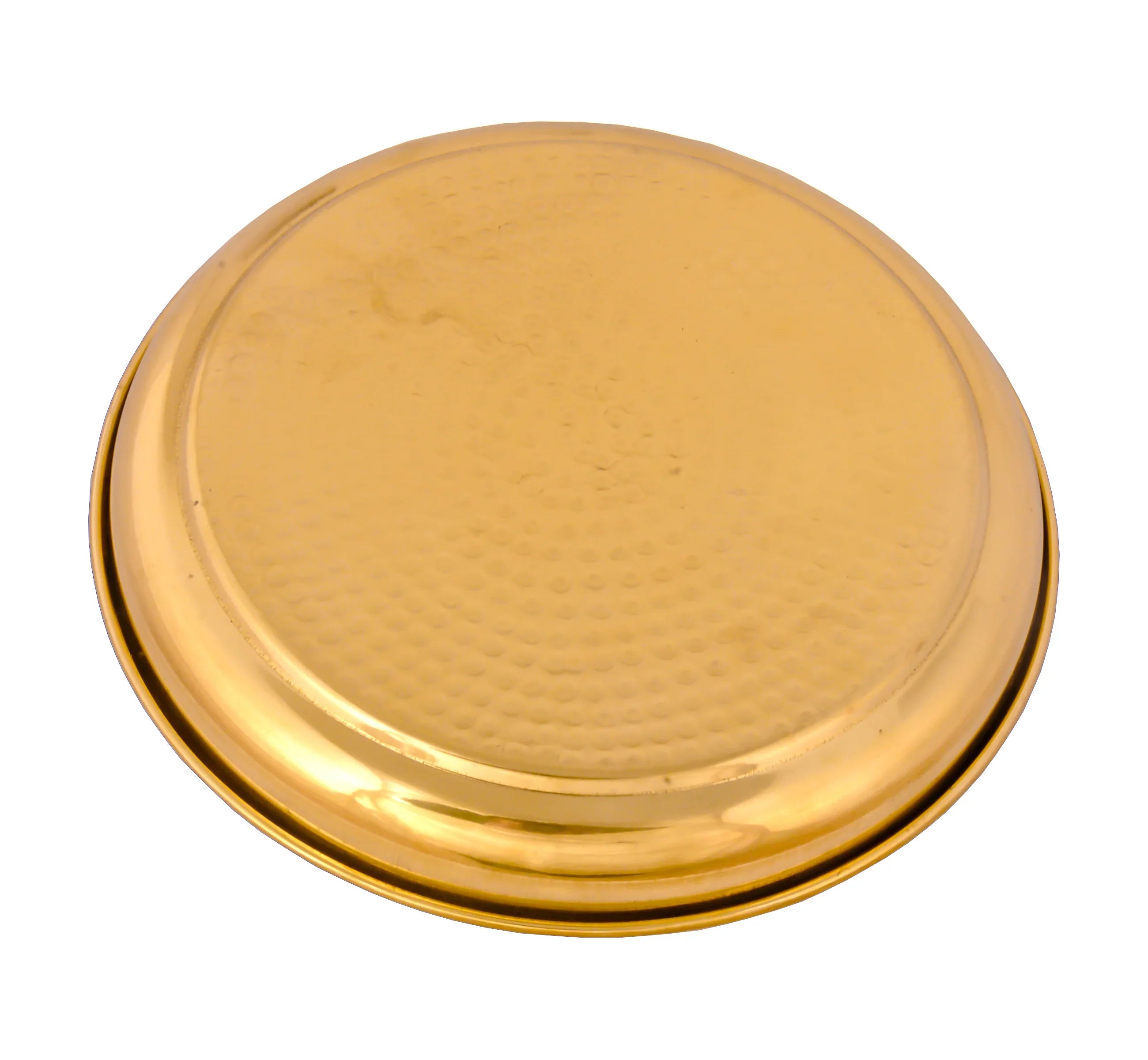 Handcrafted Hammered Brass Plate / Thali – 10.5 & 11.5 Inch | RoyalStuffs