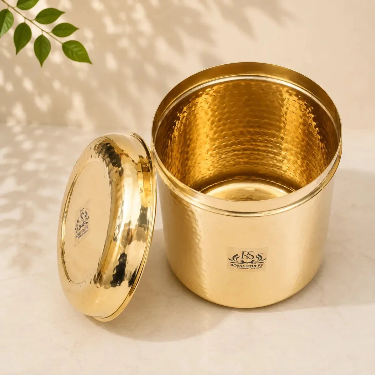 6 Piece Brass Storage Container Set – Premium Brass Kitchen Canisters