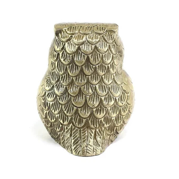 Set of 2 Decorative Brass Owl Showpieces – Handcrafted Premium Home Décor Figurines