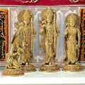 Shri Ram Darbar Brass Statue Set – Premium Handcrafted Rama Sita Lakshman Hanuman Idol Set (15.5 Inch)