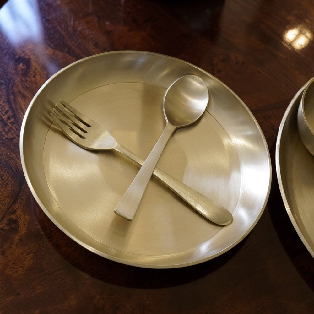 51 Piece Pure Kansa Dinner Set – Premium Bronze Dining Collection (80:20 Certified Bronze)