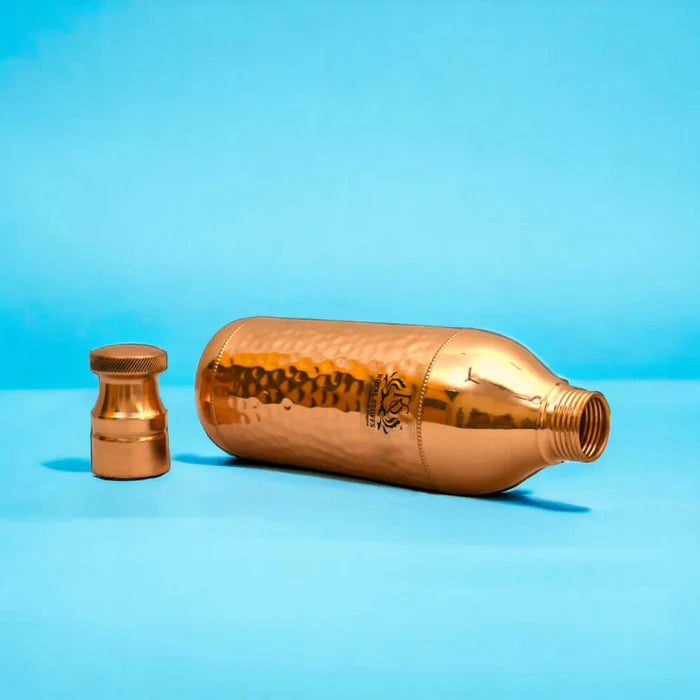 ROYAL HANDCRAFTED COPPER WATER BOTTLE – CHAMPAGNE SHAPE (1200 ML)