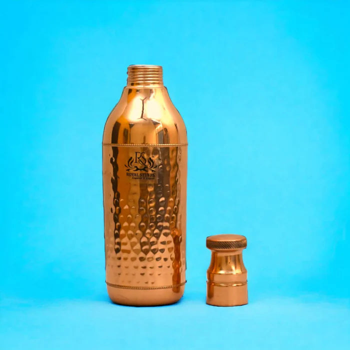 ROYAL HANDCRAFTED COPPER WATER BOTTLE – CHAMPAGNE SHAPE (1200 ML)