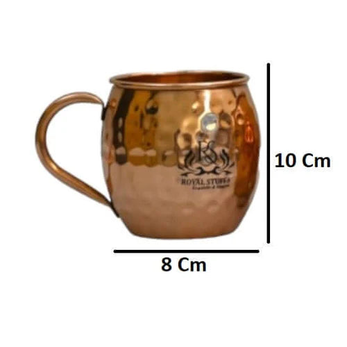 Set of 2 Handcrafted Copper Moscow Mule Mugs Hammered Pure Copper Unlined Mug Cups – 16 Oz