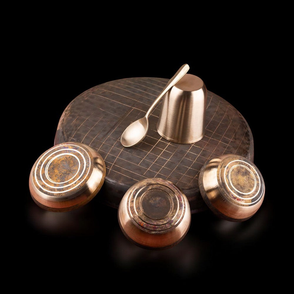Handmade Pure Kansa Thali Set (6 Pieces) – Traditional Bronze Dinnerware for Healthy Royal Dining | RoyalStuffs.comHandmade Pure Kansa Thali Set (6 Pieces) – Traditional Bronze Dinnerware for Healthy Royal Dining | RoyalStuffs.com