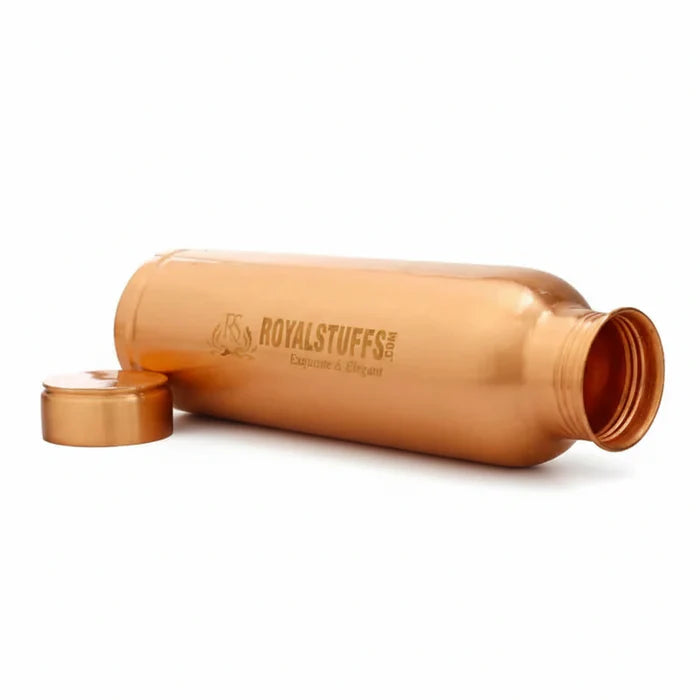 Pure Copper Water Bottle 900ml – Seamless Leak-Proof Premium Drinkware