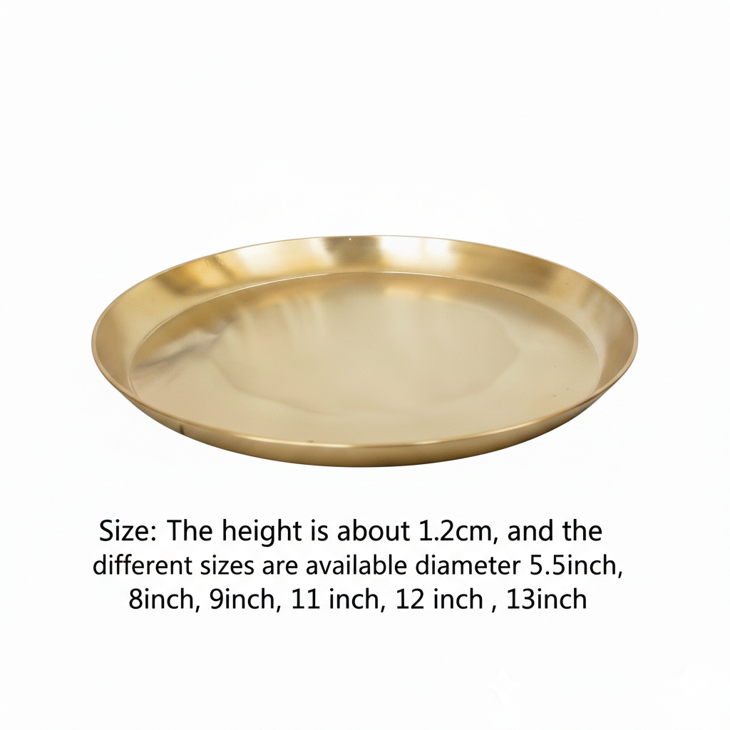 Handcrafted Brass Plate / Thali – Matte Finish