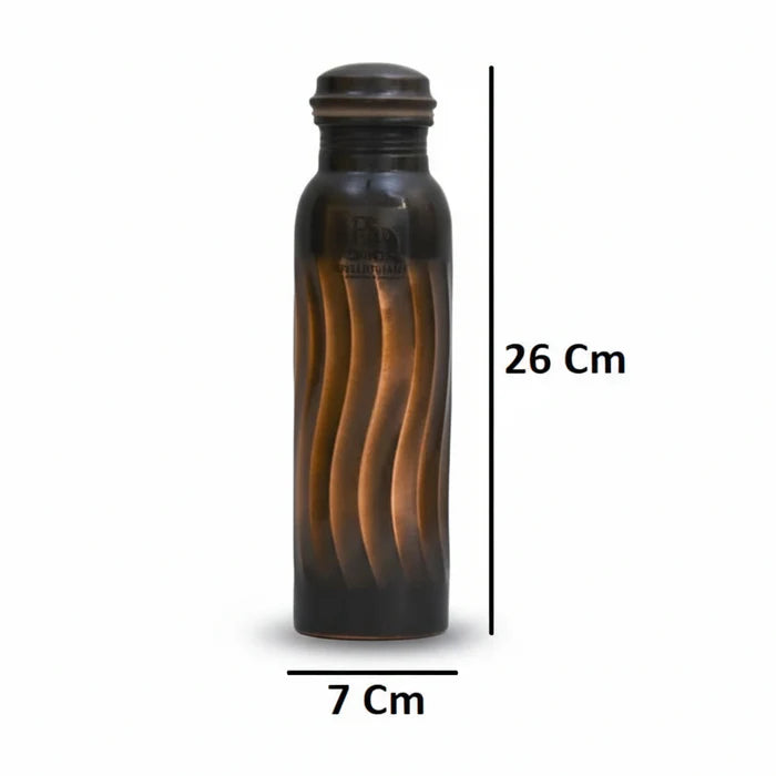 RoyalStuffs 1 Liter Copper Lehar Bottle – Leak-Proof Pure Copper Water Bottle