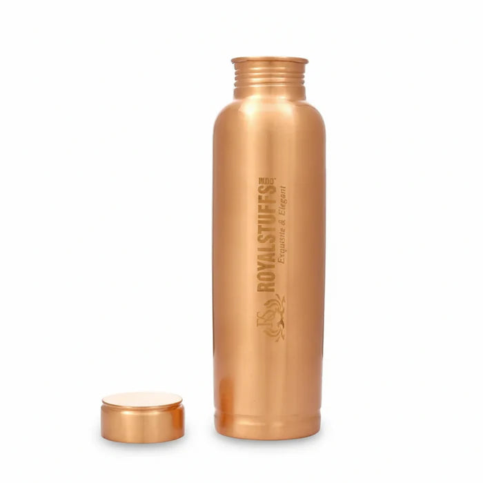 Pure Copper Water Bottle 900ml – Seamless Leak-Proof Premium Drinkware