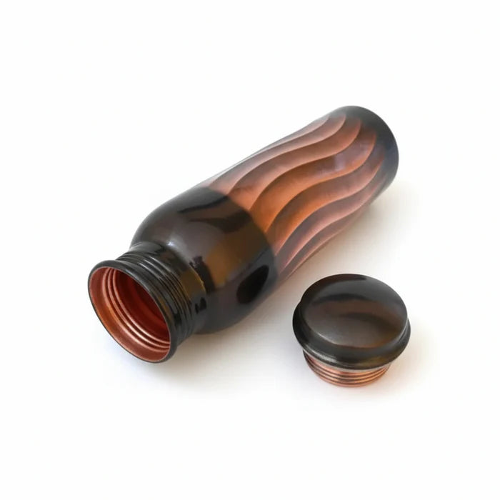 RoyalStuffs 1 Liter Copper Lehar Bottle – Leak-Proof Pure Copper Water Bottle