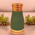 RoyalStuffs Hammered Velvet Touch Copper Bedside Carafe with Inbuilt Glass – 1 Litre