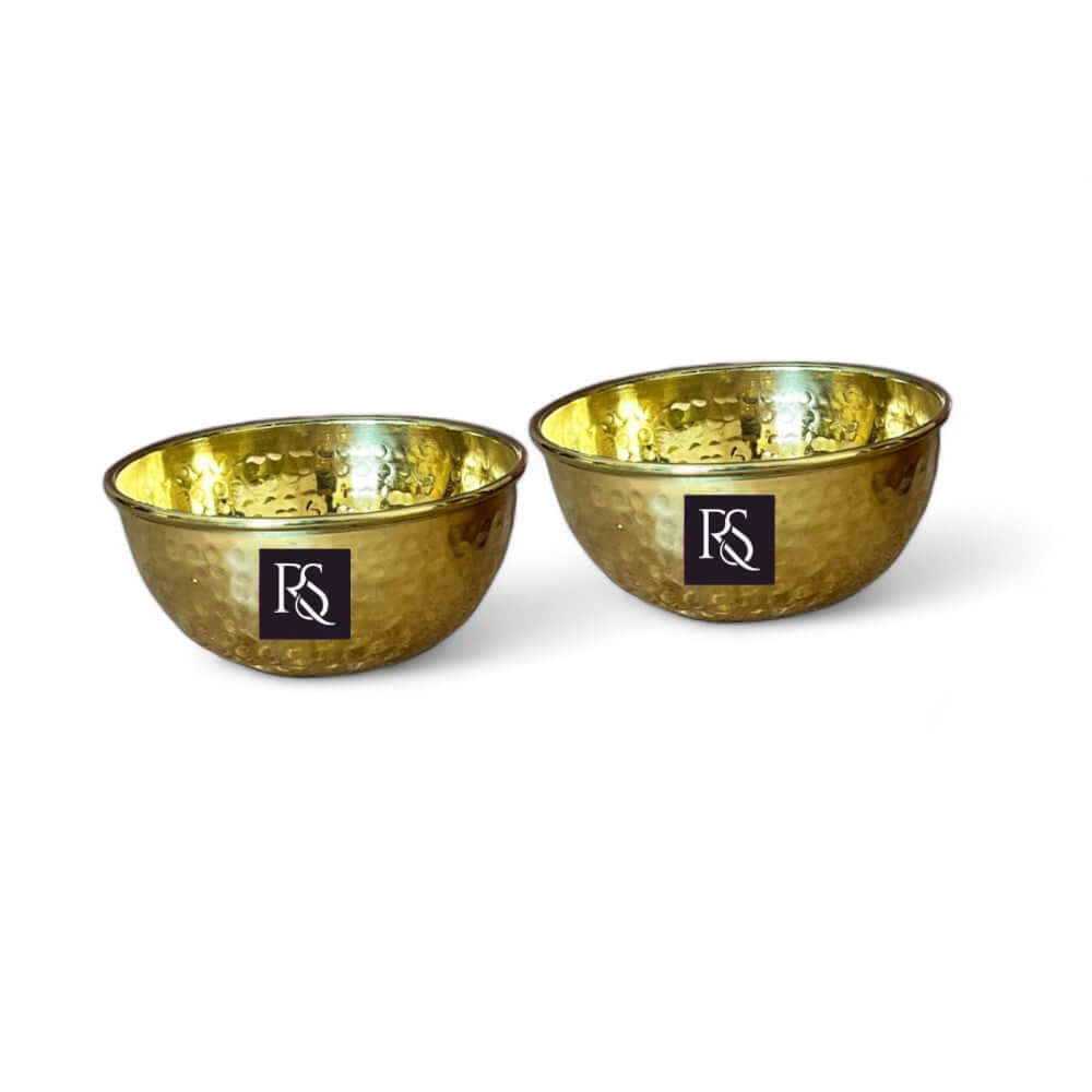 Handcrafted Pure Brass Hammered Round Shaped Bowl -150ml