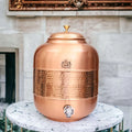 Hammered Copper Water Dispenser with Tap – 8 Litre Storage & Serving Tank
