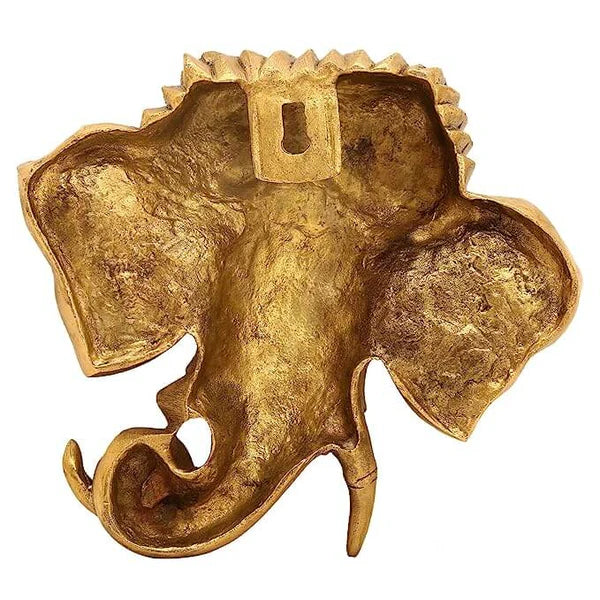 Brass Crafted Ganesha Wall Mask – Handmade Decorative Wall Hanging