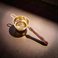 Handcrafted Brass Tea Strainer with Wooden Handle – Premium Chai Filter