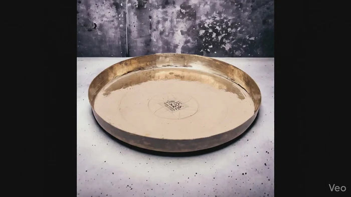 Pure Kansa Bronze Handmade Dinner Plate Thali – 80:20 Certified Bronze Dining Plate