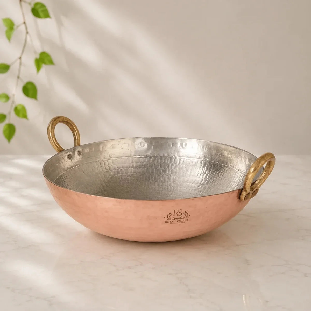 Hammered Copper Kadai – Multi Purpose Traditional Cooking Kadhai (2 Litre)