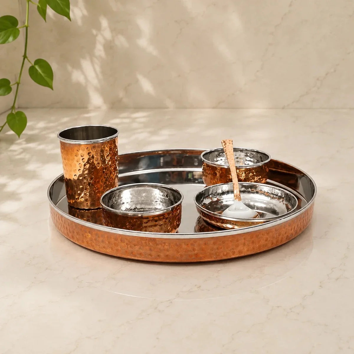 Copper Plated Stainless Steel Dinner Set